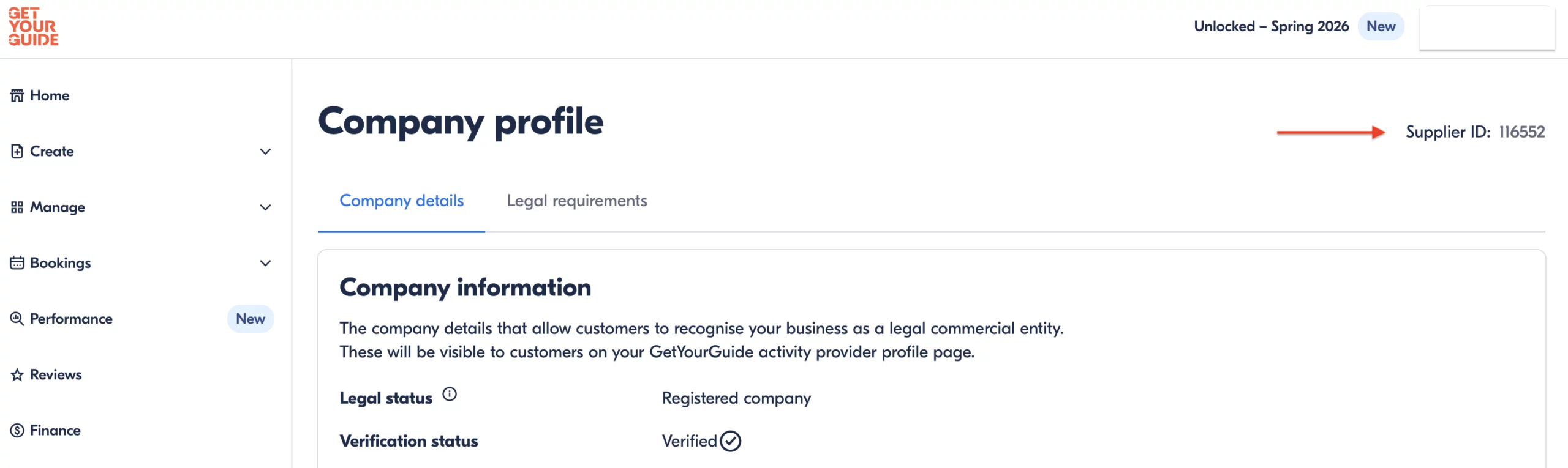 Πού βρίσκεται το Supplier ID στο GetYourGuide
