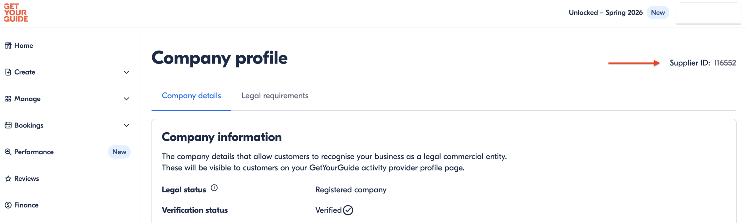 Πού βρίσκεται το Supplier ID στο GetYourGuide